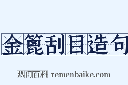 金篦刮目造句是什么意思的图片